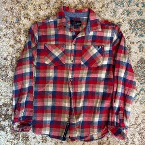 Lucky Brand Red and Blue Plaid Kids Button-Down Shirt